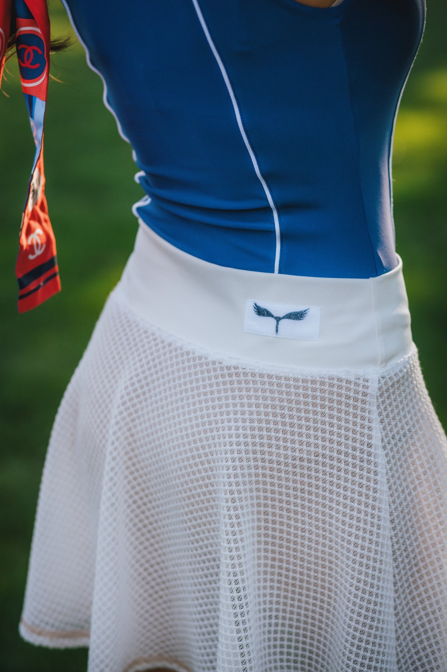 women's 4-way stretch, high waist golf skirt. tennis skirt for women. women's athletic skirt. Mesh over-lay. Pockets for golf ball and golf glove. Women's golf outfit