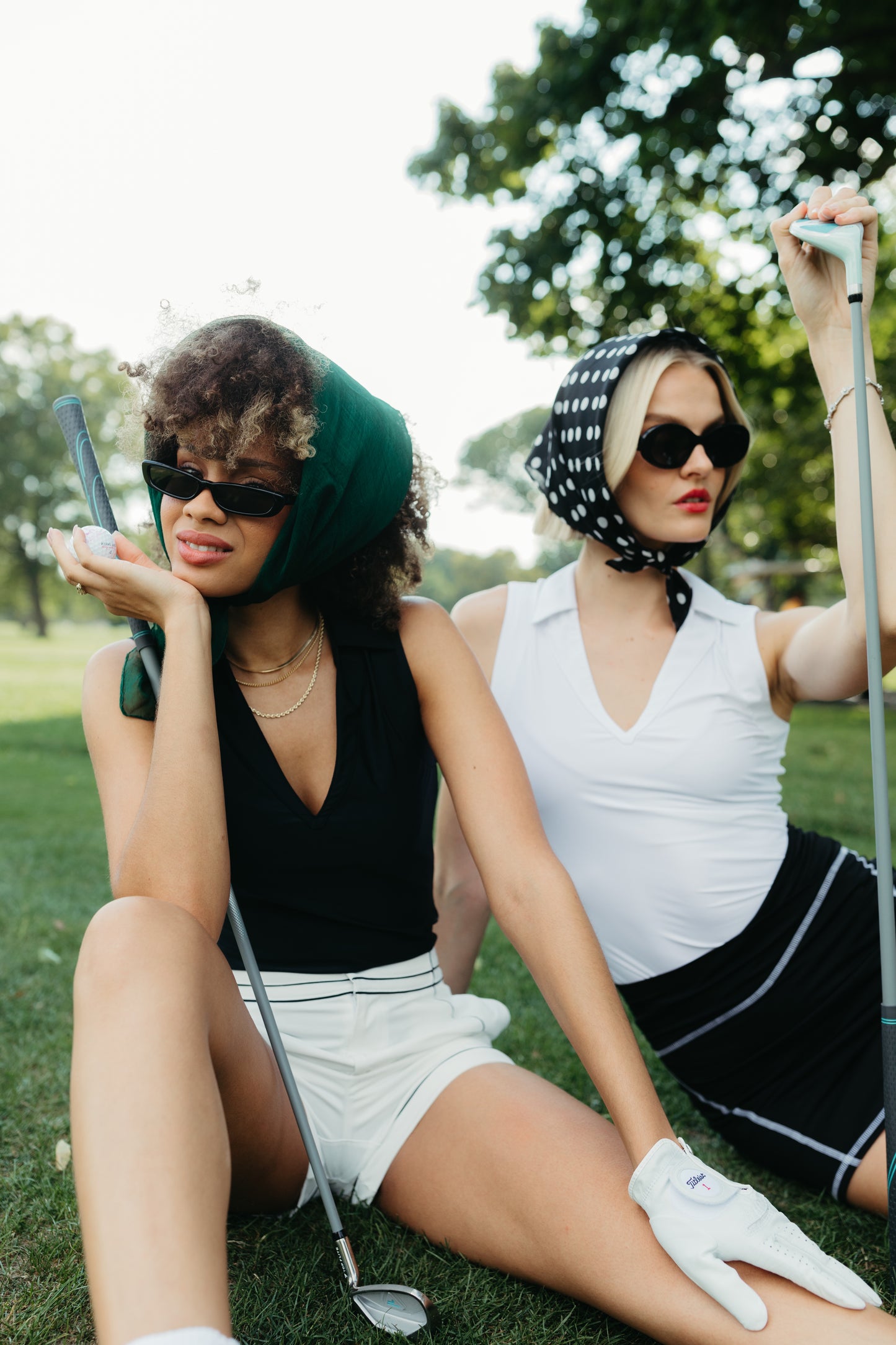 women's 4-way stretch v neck for golf and tennis. athletic collared tank. country club outfit. resort wear